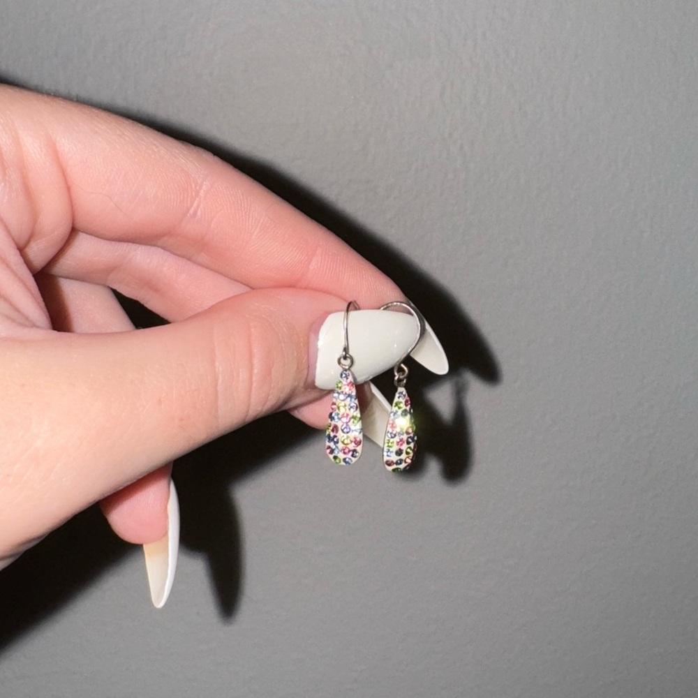 Belk Silverwork Colorful Teardrop Earrings